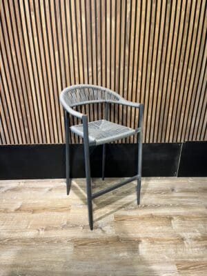 Barkruk Davy met arm (Antraciet)